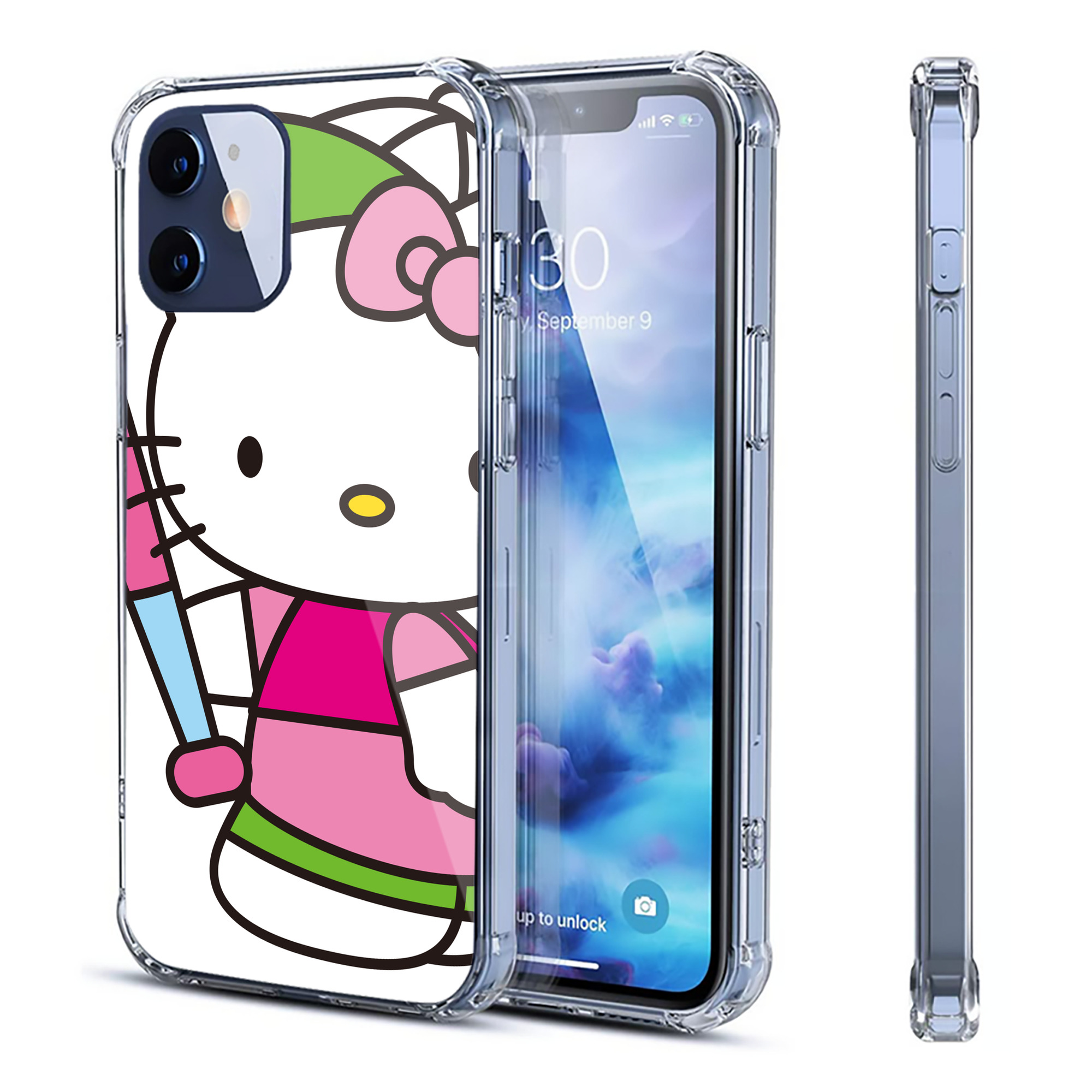 （画像用） Hello Kitty ハローキティ 【iPhone 12シリーズ対応】透明スマホケース（クリアソフトケース）